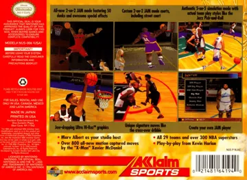 NBA Jam 2000 (USA) box cover back